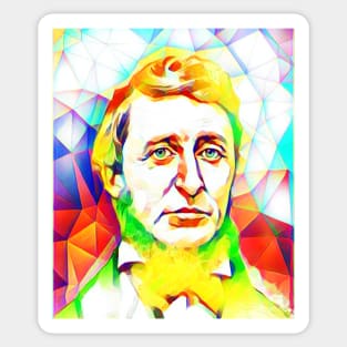 Henry David Thoreau Colourful Portrait | Henry David Thoreau Artwork 12 Sticker